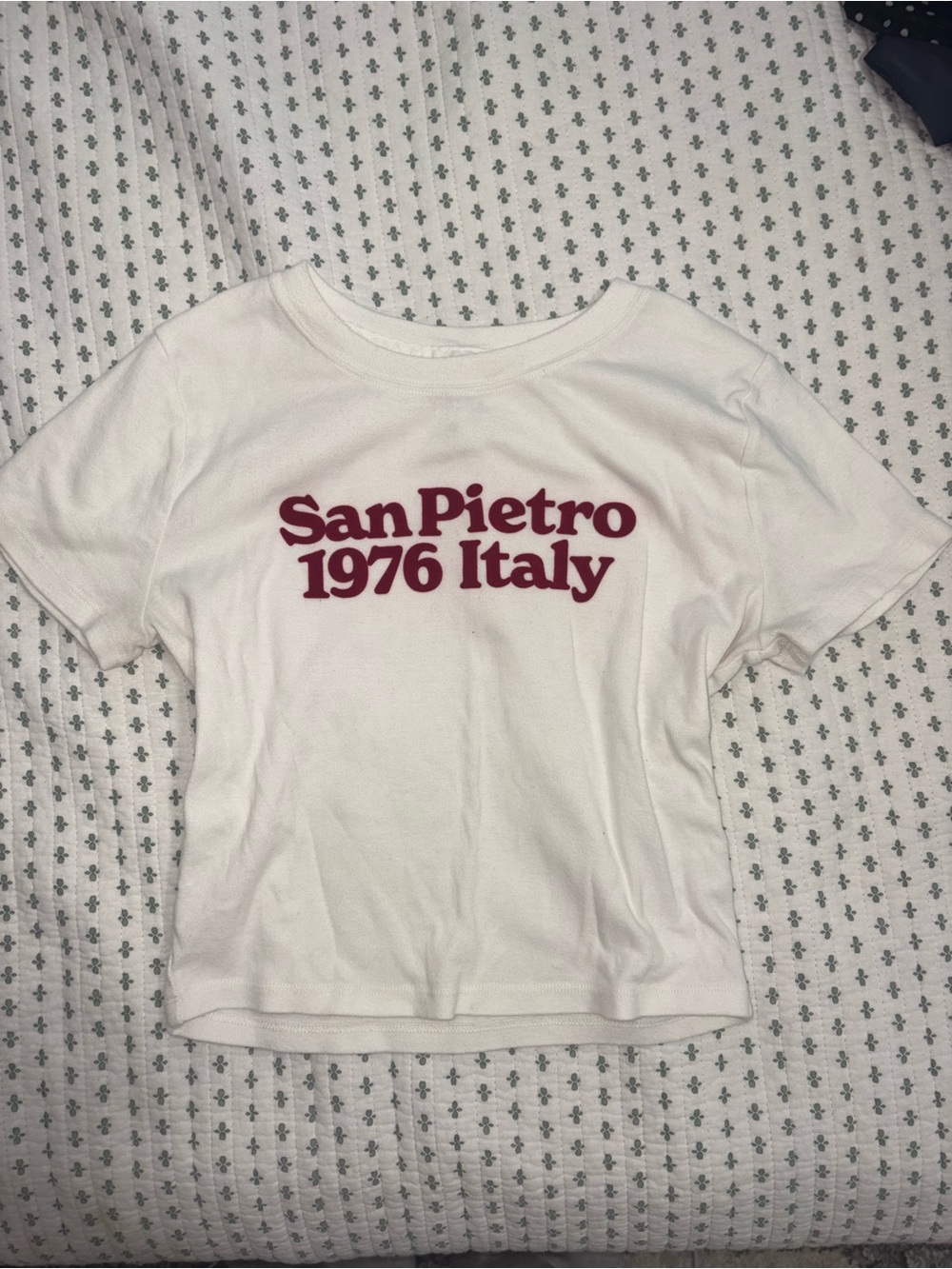 White 'San Pietro 1976 Italy' Graphic Tee
